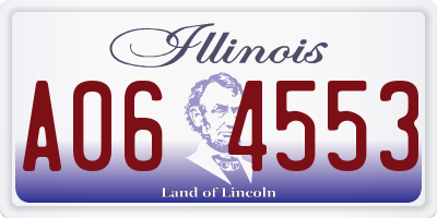 IL license plate A064553