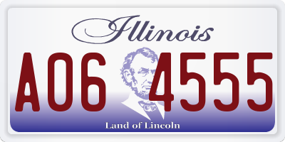 IL license plate A064555