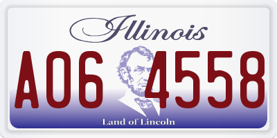 IL license plate A064558