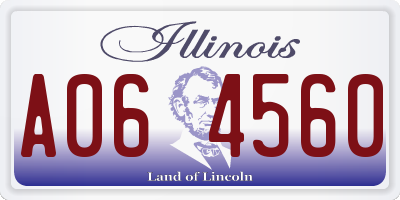 IL license plate A064560