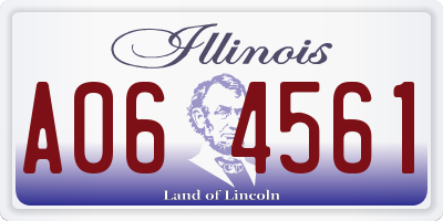 IL license plate A064561