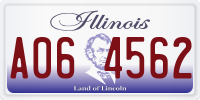 IL license plate A064562