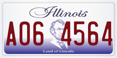 IL license plate A064564