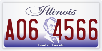 IL license plate A064566