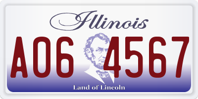IL license plate A064567