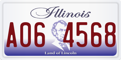 IL license plate A064568