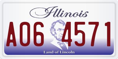 IL license plate A064571