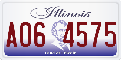 IL license plate A064575