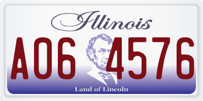 IL license plate A064576