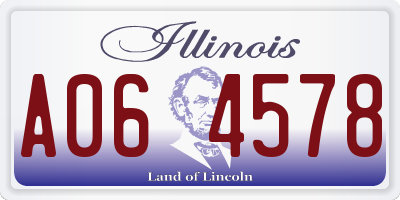 IL license plate A064578