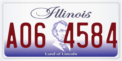 IL license plate A064584