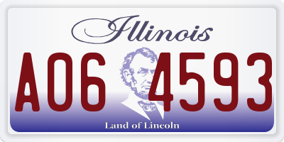 IL license plate A064593