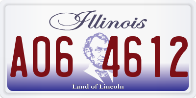 IL license plate A064612