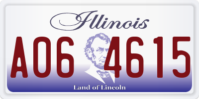 IL license plate A064615