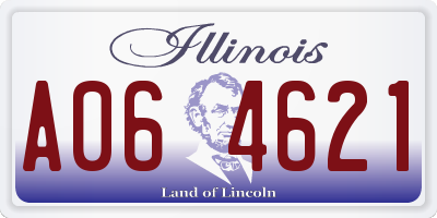 IL license plate A064621