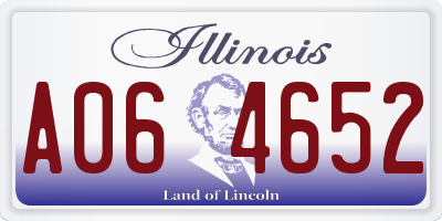 IL license plate A064652