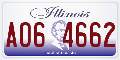 IL license plate A064662