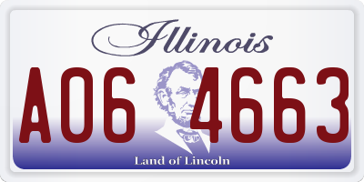 IL license plate A064663