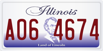 IL license plate A064674