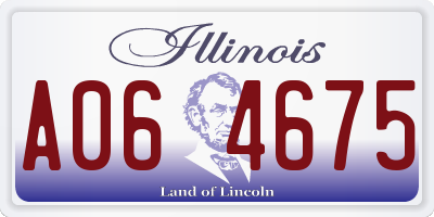IL license plate A064675