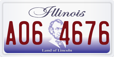 IL license plate A064676