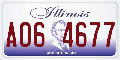 IL license plate A064677