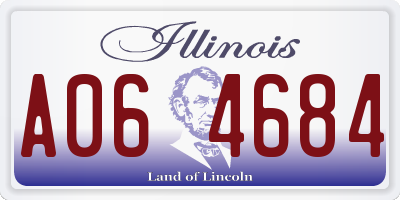 IL license plate A064684