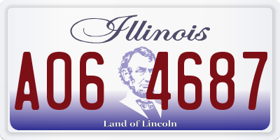 IL license plate A064687