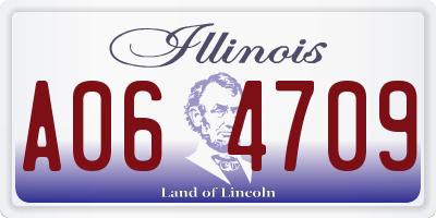IL license plate A064709