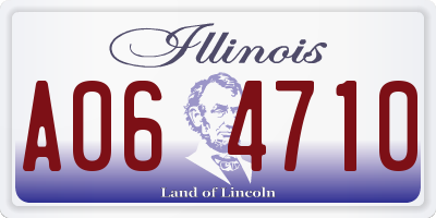 IL license plate A064710