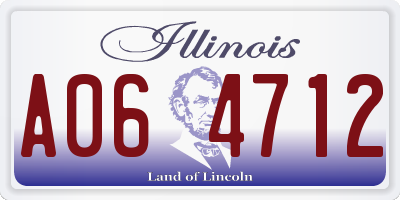 IL license plate A064712