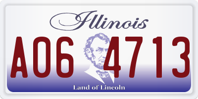 IL license plate A064713