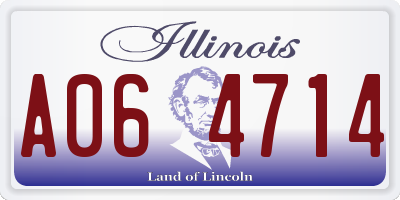 IL license plate A064714