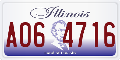 IL license plate A064716