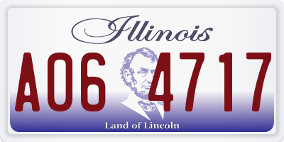 IL license plate A064717