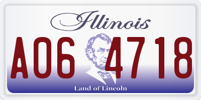 IL license plate A064718
