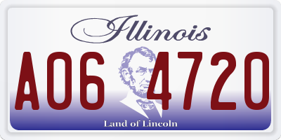 IL license plate A064720