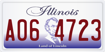 IL license plate A064723