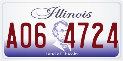 IL license plate A064724