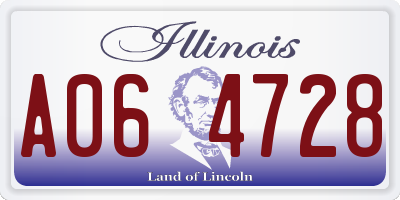 IL license plate A064728