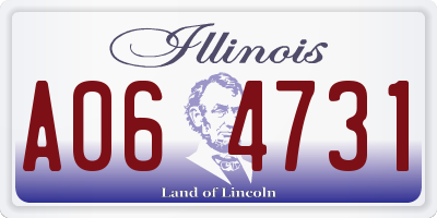IL license plate A064731