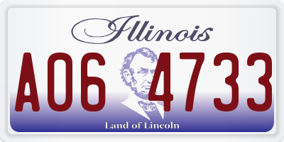 IL license plate A064733