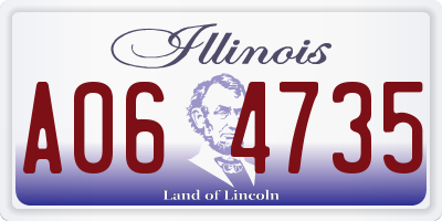 IL license plate A064735