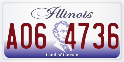 IL license plate A064736