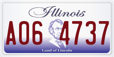 IL license plate A064737