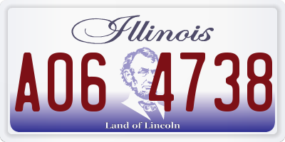 IL license plate A064738