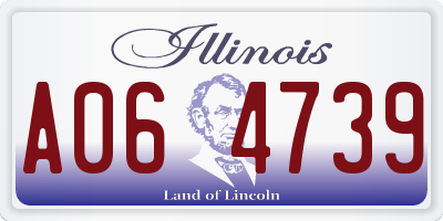 IL license plate A064739