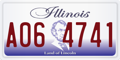 IL license plate A064741