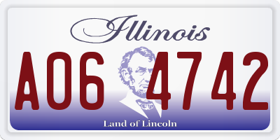 IL license plate A064742