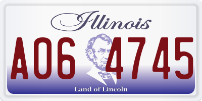 IL license plate A064745